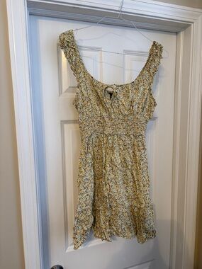 Wild Fable Floral Cottagecore Prarie Smocked Mini Dress Women’s Large Milkmaid